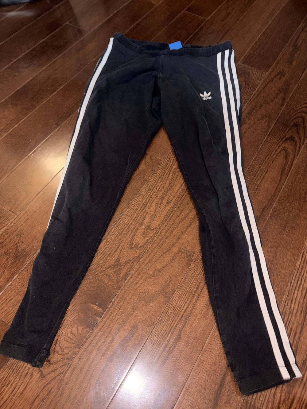 adidas Black Sweatpants with White Side Stripes - Kids